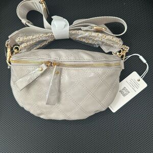 Vici Jenny faux leather belt bag.  Gray
